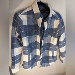 Harley-Davidson Blue and Off White Women’s Jacket